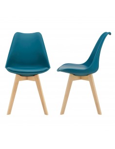 Spisebordsstol turkis træ nordisk skandinavisk design