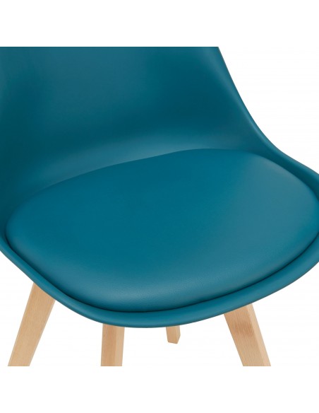 Spisebordsstol turkis træ nordisk skandinavisk design