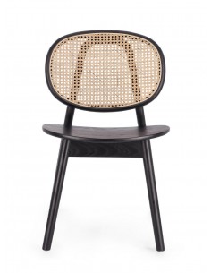 sort spisebordsstol træ eg egetræ moderne 2