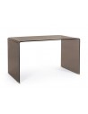IRIDE Skrivebord i glas 126 x 70 cm - Brun