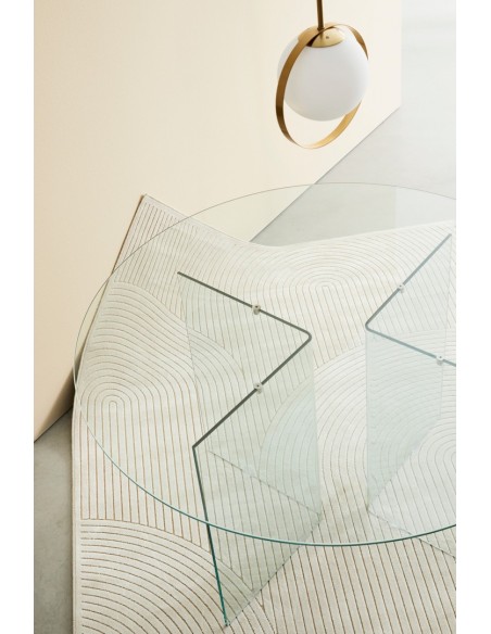 rundt spisebord glas 130 moderne design butiksindretning