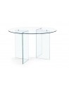 IRIDE Rundt spisebord i glas Ø130 cm - Klart