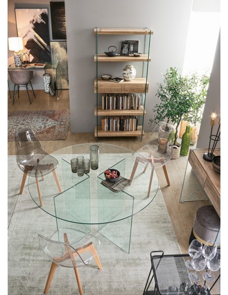 rundt spisebord glas 130 moderne design butiksindretning