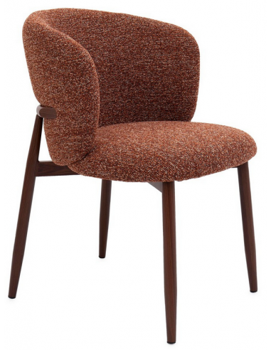 sort spisebordsstol bouclé moderne design armlæn træ