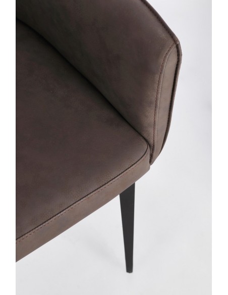 spisebordsstol med armlæn læder moderne design sort