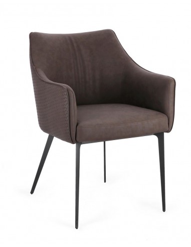 spisebordsstol med armlæn læder moderne design sort