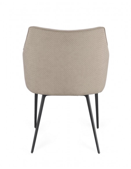 spisebordsstol med armlæn læder moderne design grå