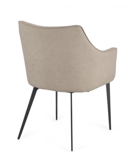 spisebordsstol med armlæn læder moderne design grå