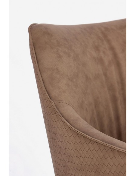 spisebordsstol med armlæn læder moderne design brun