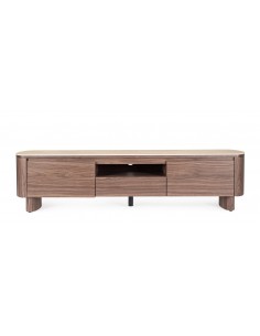 tvbord tv bord skuffer træ valnød moderne 2