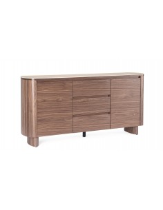 skænk sideboard skuffer træ valnød moderne