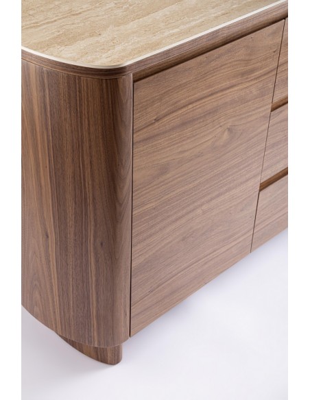 skænk sideboard skuffer træ valnød moderne