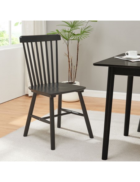 Spisebordsstol sort træ nordisk skandinavisk design moderne