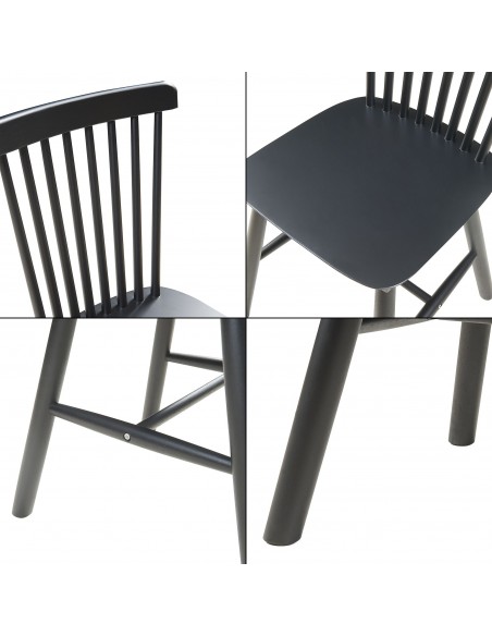 Spisebordsstol sort træ nordisk skandinavisk design moderne