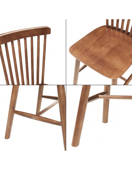 Spisebordsstol valnød brun træ nordisk skandinavisk design moderne