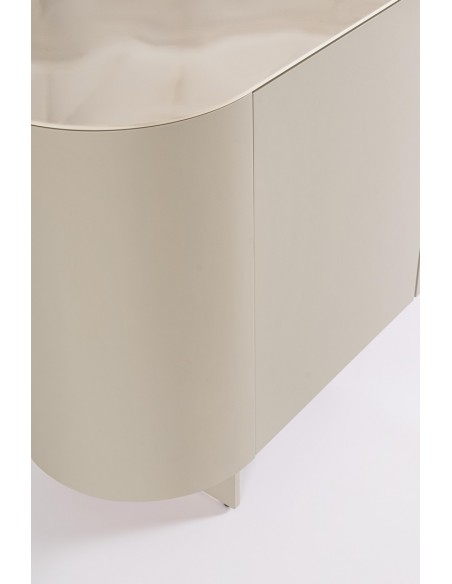 skænk sideboard beige træ moderne design stuemøbler