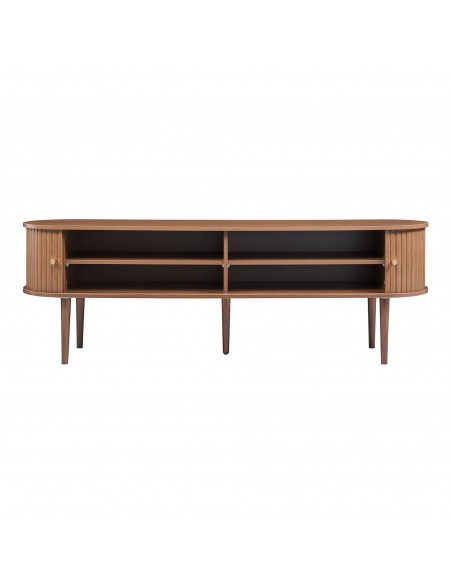 tvbord træ moderne design skydelåger opbevaring stuemøbler
