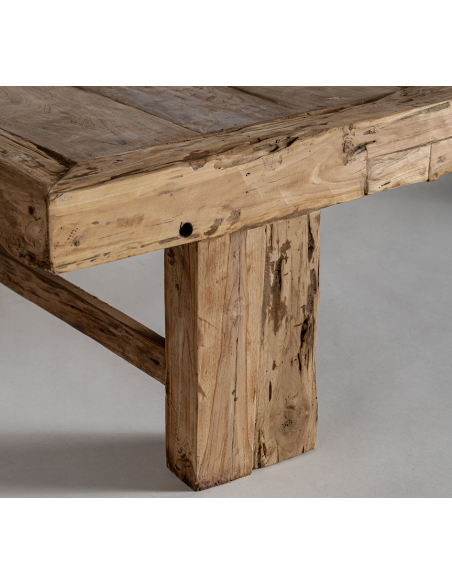 sofabord stort træ teak langt