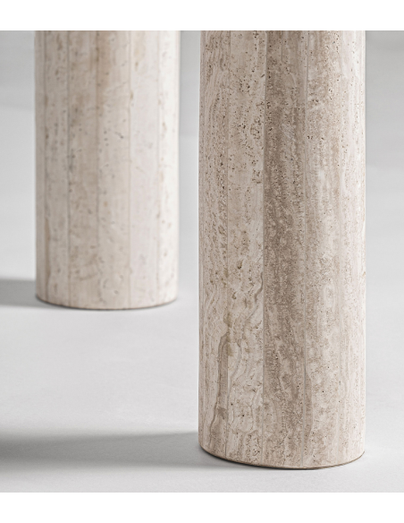 organisk spisebord marmor travertin sten moderne design