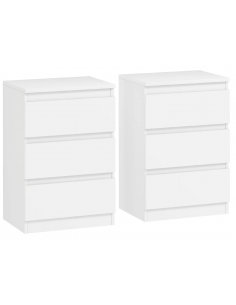 sengebord natbord skuffer soveværelse billig hvid opbevaring