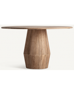 rundt spisebord træ rustikt design 130 2