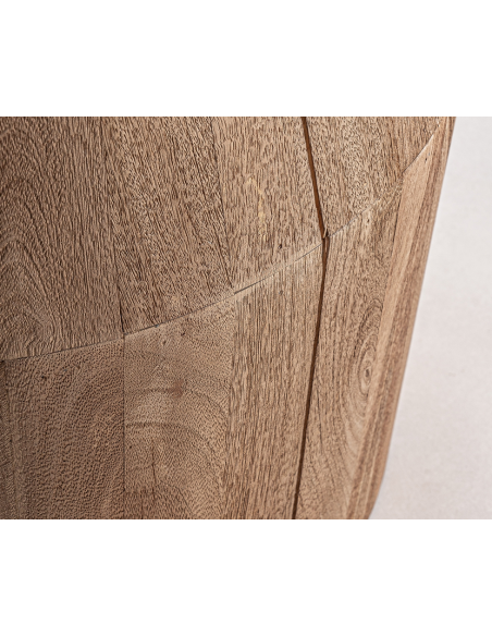 rundt spisebord træ rustikt design 130
