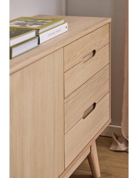 skænk træ eg egetræ olieret 180 cm skuffer skabe hylder moderne design
