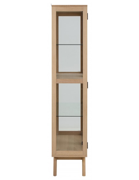 vitrineskab træ eg egetræ olieret skabe hylder moderne design vitrine