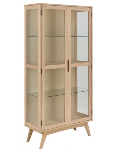 vitrineskab træ eg egetræ olieret skabe hylder moderne design vitrine