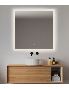 badeværelsesspejl vægspejl spejl lys belysning badeværelse vask håndvask led