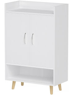 Skoskab gulv træ billigt eg egetræ garderobe entre hvid