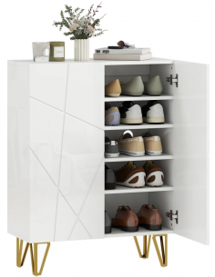 Skoskab gulv træ billigt eg egetræ garderobe entre hvid 2