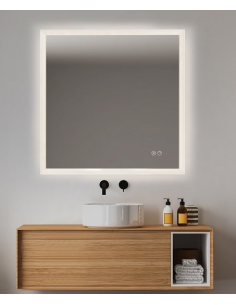 badeværelsesspejl vægspejl spejl lys belysning badeværelse vask håndvask led