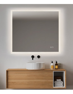 badeværelsesspejl vægspejl spejl lys belysning badeværelse vask håndvask led