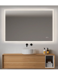 badeværelsesspejl vægspejl spejl lys belysning badeværelse vask håndvask led