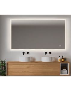 badeværelsesspejl vægspejl spejl lys belysning badeværelse vask håndvask led