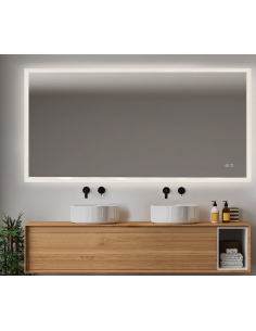 badeværelsesspejl vægspejl spejl lys belysning badeværelse vask håndvask led