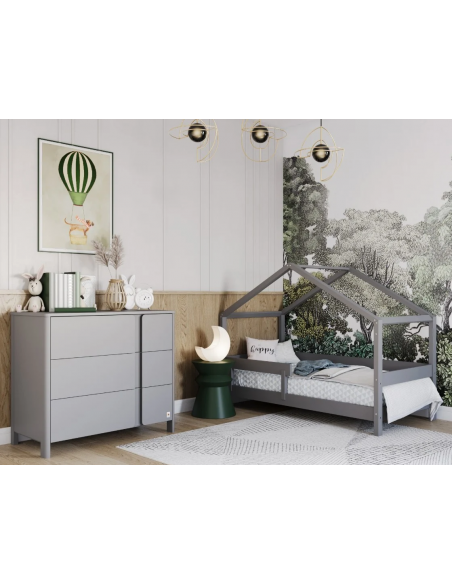 puslekommode puslebord pusleplads børn børneværelse indretning grå moderne design