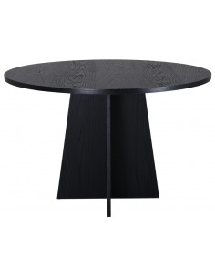 rundt spisebord 110 sort 4 personer stole