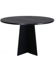 rundt spisebord 110 sort 4 personer stole 2