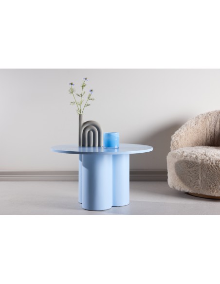 rundt sofabord blå 80 moderne design