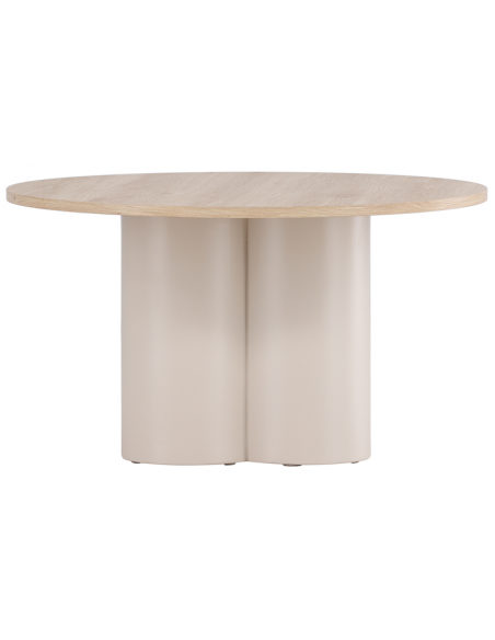 rundt sofabord beige 80 moderne design