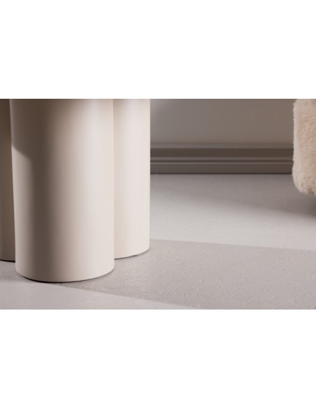 rundt sofabord beige 80 moderne design