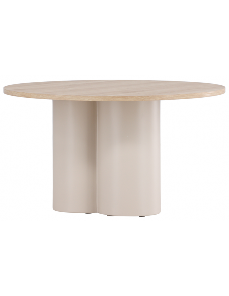 rundt sofabord beige 80 moderne design