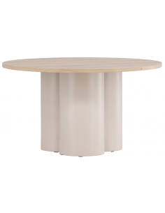 rundt sofabord beige 80 moderne design