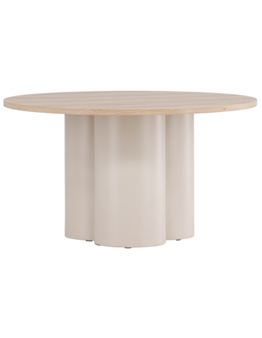 rundt sofabord beige 80 moderne design