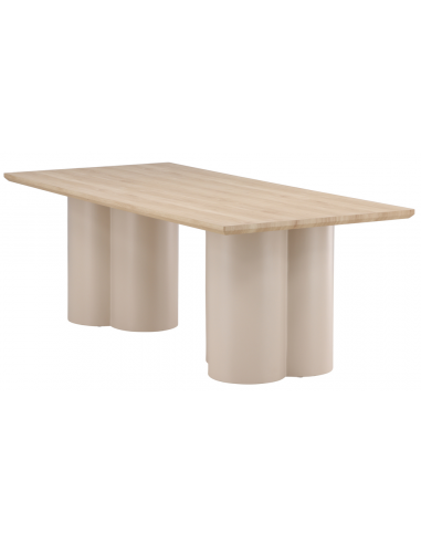 Stort spisebord i moderne design beige natur eg egetræ træ