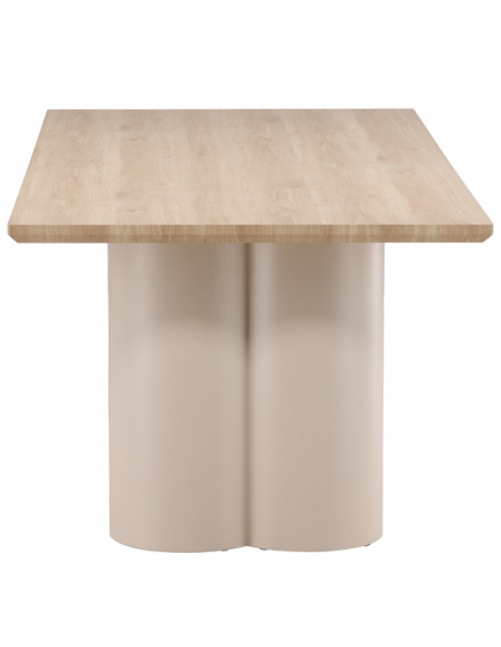 Stort spisebord i moderne design beige natur eg egetræ træ