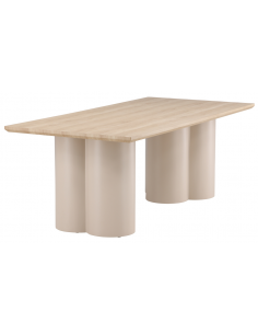 Stort spisebord i moderne design beige natur eg egetræ træ 2