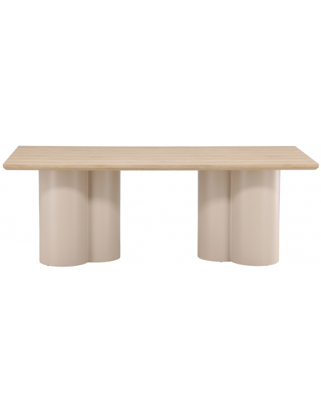 Stort spisebord i moderne design beige natur eg egetræ træ